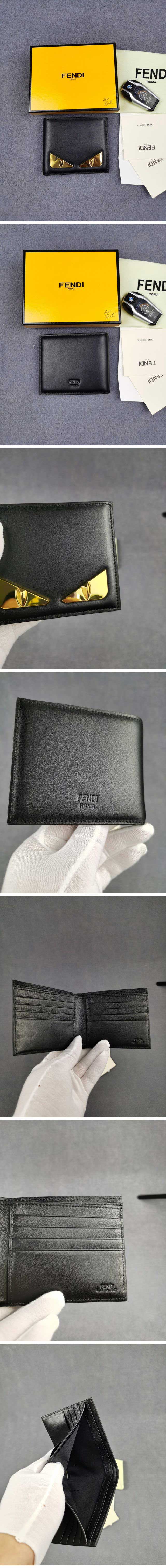 Fendi Gold Bag Bugs Design Wallet フェンディ ゴールド バッグ バグズ デザイン ウォレット
