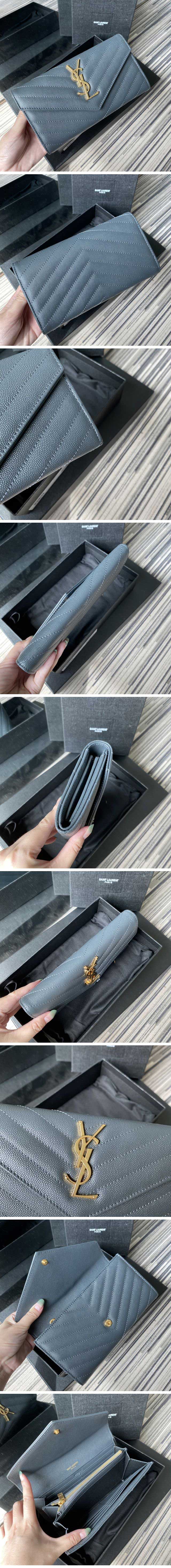 Saint Laurent Monogram Long Wallet サンローラン モノグラム ロング ウォレット ブルー