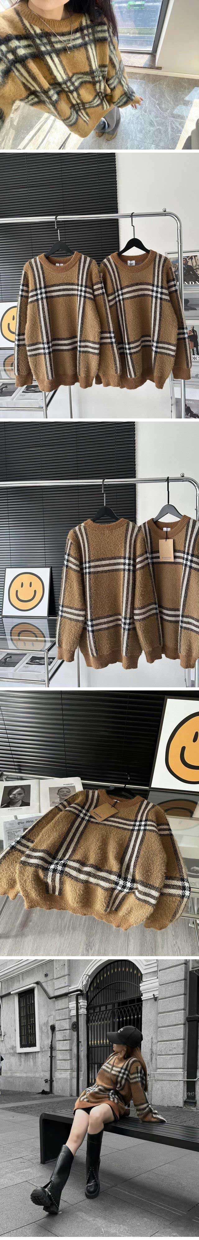 Burberry Check Over Sweater バーバリー チェック オーバー セーター