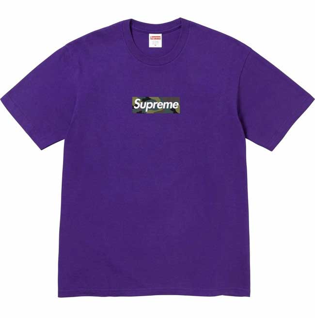 Supreme 23FW Camouflage Box Logo T-shirt シュプリーム 23FW カモフラージュ ボックス ロゴ Tシャツ パープル