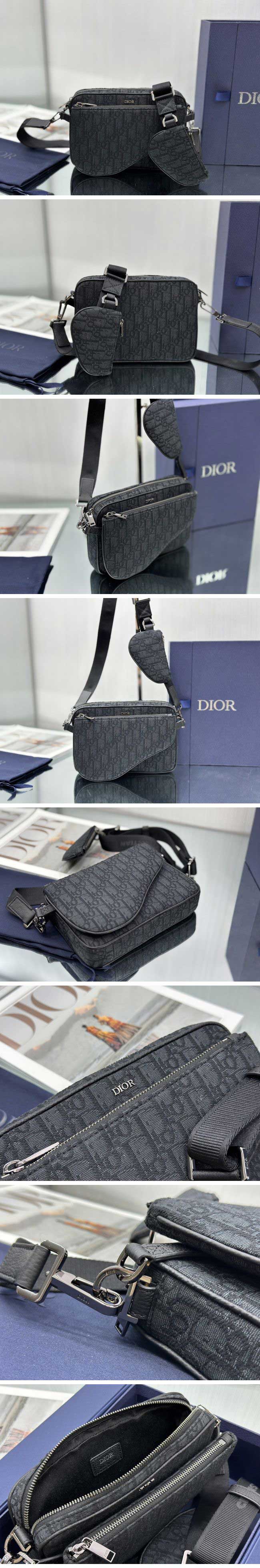 Dior Oblique Messenger Bag ディオール オブリーク メッセンジャー バッグ ブラック