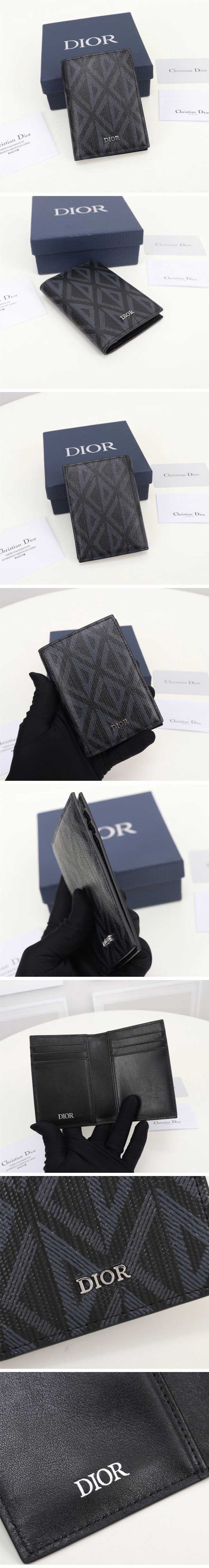 Dior CD Diamond Card Case ディオール CD ダイヤモンド カード ケース ブラック