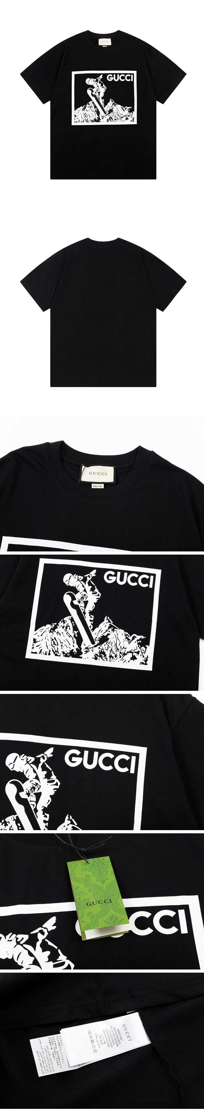 Gucci Snow Board Print Tee グッチ スノーボード プリント Tシャツ ブラック