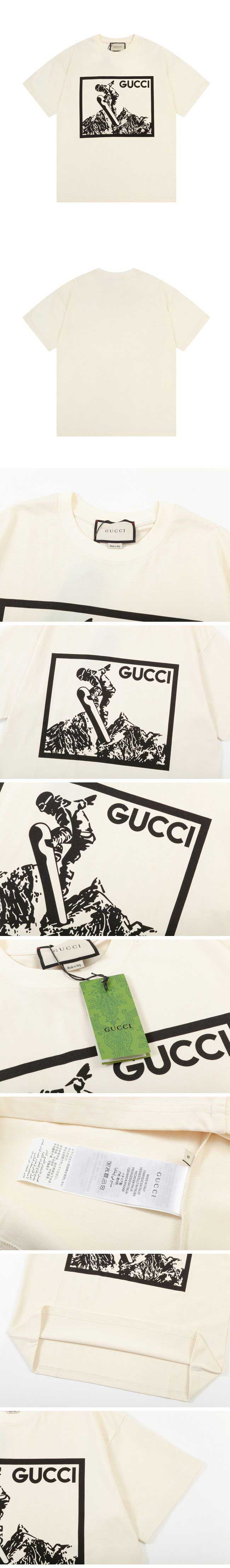 Gucci Snow Board Print Tee グッチ スノーボード プリント Tシャツ ホワイト