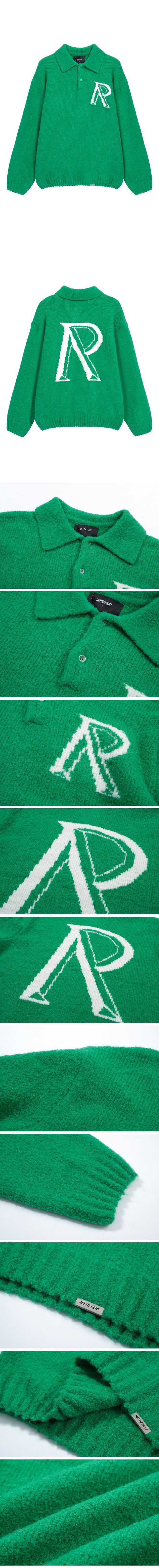 Represent R Logo Sweater リプレゼント R ロゴ セーター グリーン