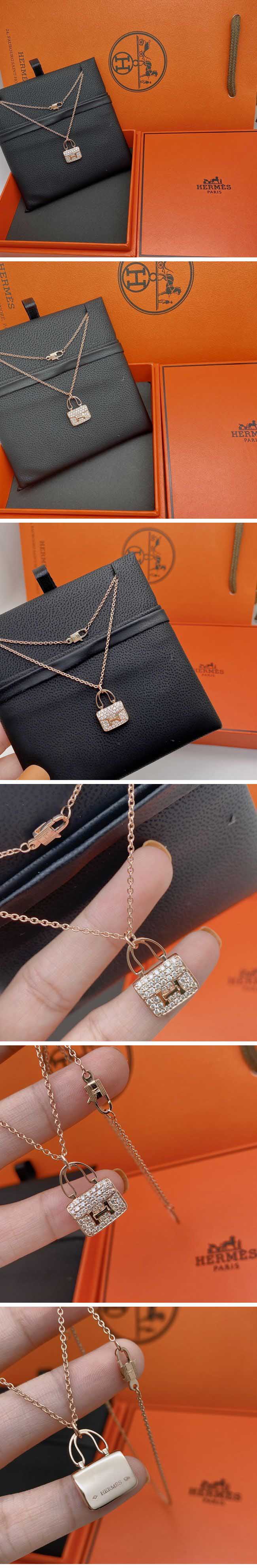 Hermes Kerry Bag Design Necklace エルメス ケリーバッグ デザイン ネックレス