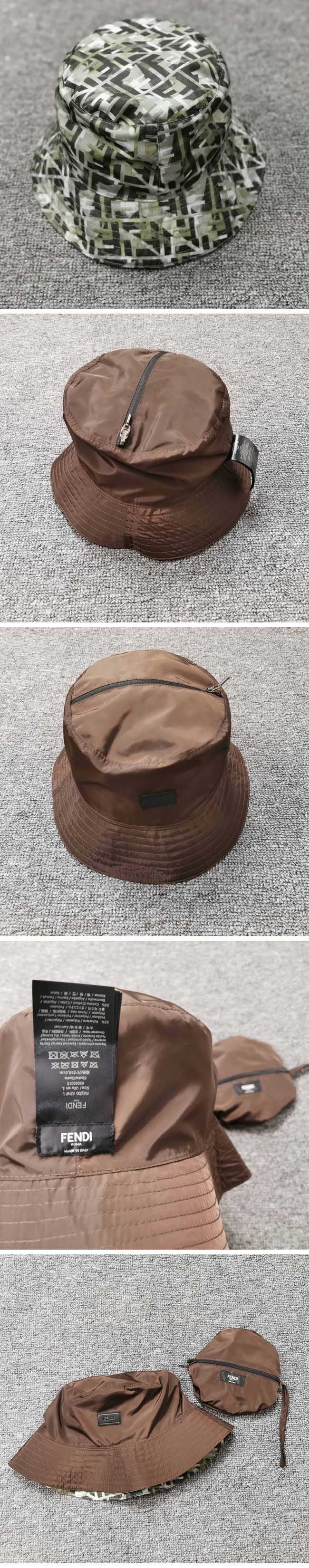 Fendi Monogram Reversible Bucket Hat フェンディー モノグラム リバーシブル バケット ハット