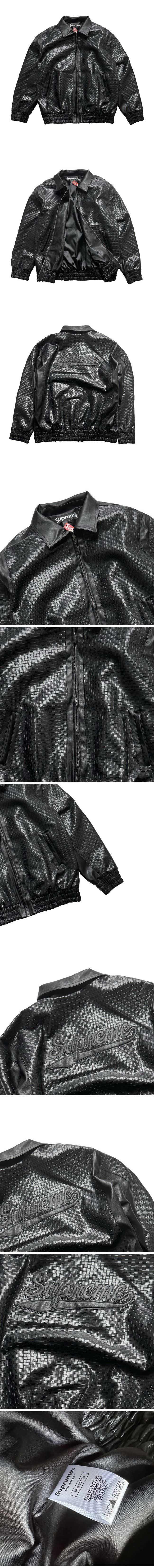 Supreme 23FW Woven Leather Varsity Jacket シュプリーム 23FW ウーブン レザー バーシティ ジャケット