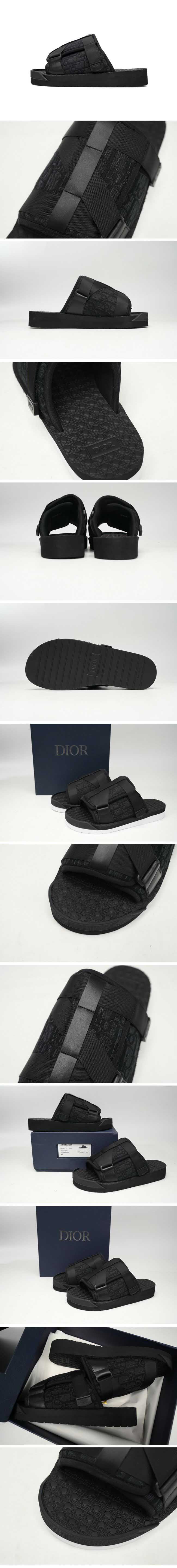 Dior Sandalia Alpha Oblique jacquard All Black ディオール サンダル アルファ オブリーク ジャカード オールブラック