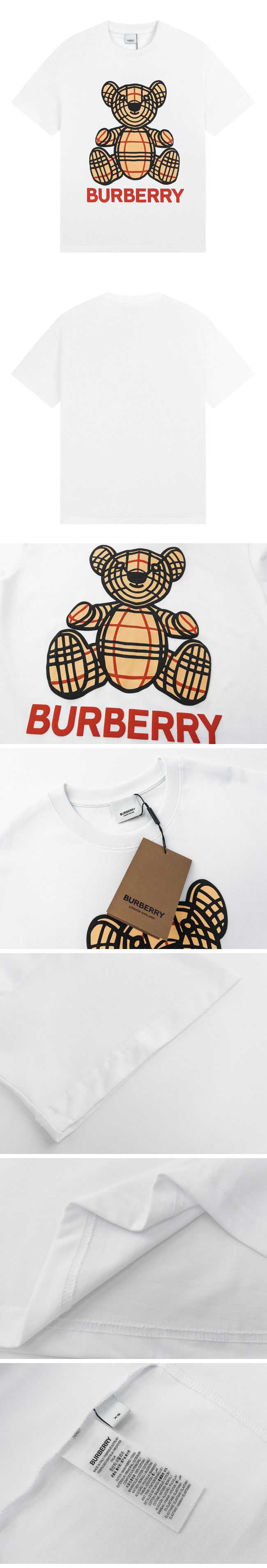 Burberry Bear Print White Tee バーバリー ベア プリント ホワイト Tシャツ