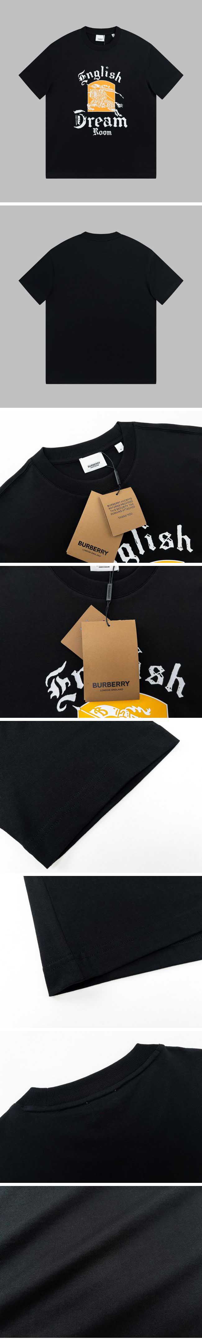 Burberry Slogan Print Black Tee バーバリー スローガン プリント ブラック Tシャツ