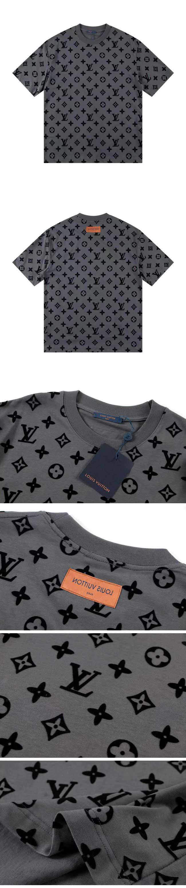 Louis Vuitton Monogram Design Tee ルイヴィトン モノグラム デザイン Tシャツ グレー