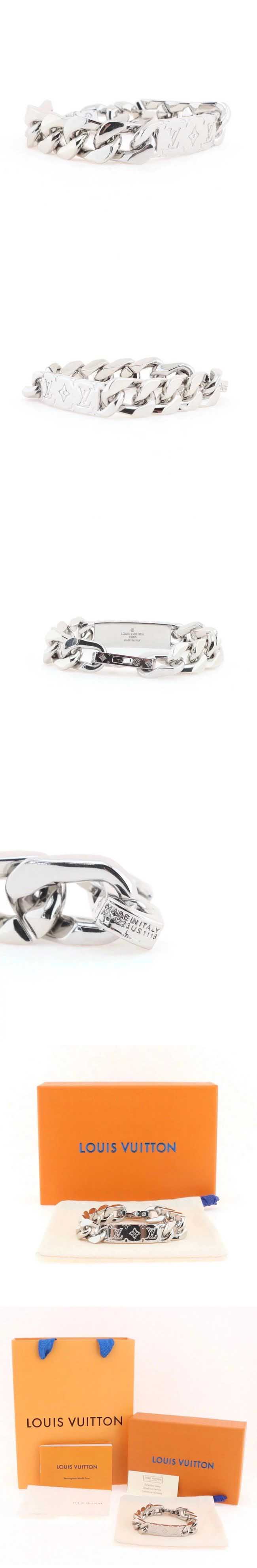 Louis Vuitton Silver Chain Monogram Bracelet ルイヴィトン シルバー チェーン モノグラム ブレスレット