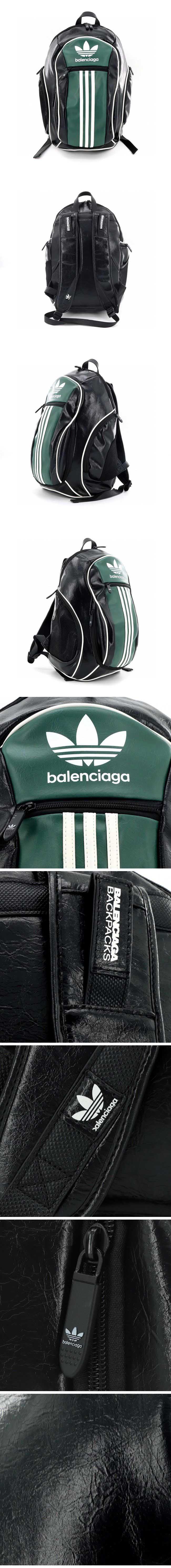 Balenciaga x Adidas Small Backpack Black/Green バレンシアガ x アディダス スモール バックパック ブラック/グリーン