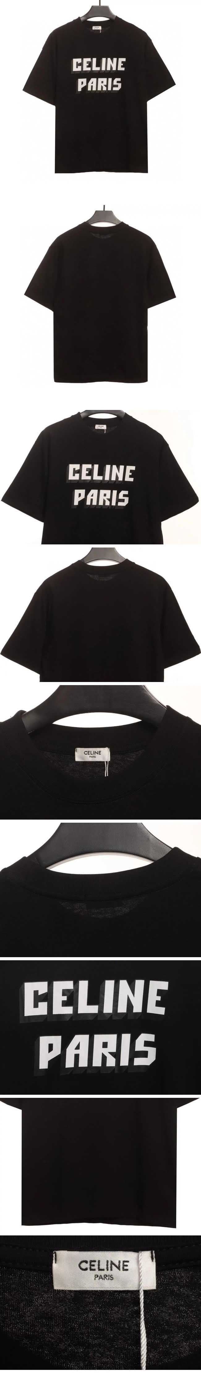 Celine Paris Lettering Tee Black セリーヌ パリス レタリング Tシャツ ブラック