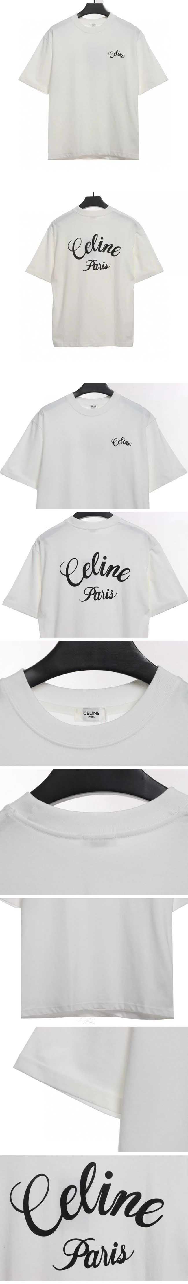 Celine Calligraphy Logo Tee White セリーヌ カリグラフィ ロゴ Tシャツ ホワイト