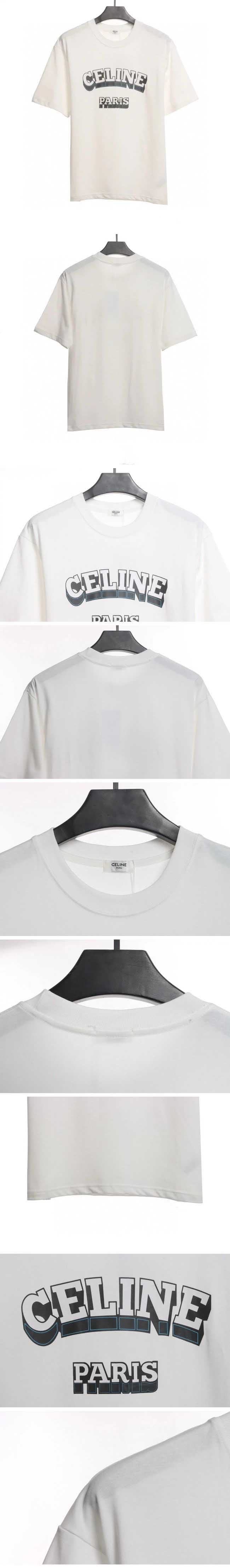 Celine Logo Tee White セリーヌ スタッズロゴ Tシャツ ホワイト