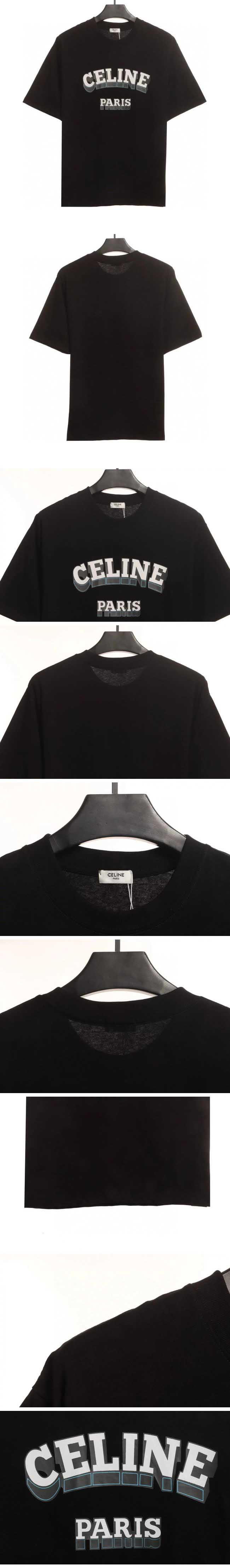 Celine Logo Tee Black セリーヌ スタッズロゴ Tシャツ ブラック