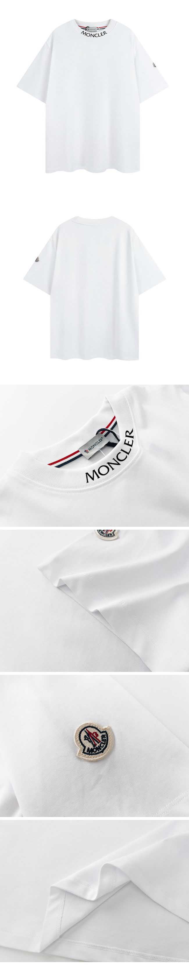 Moncler Neck Letter Tee モンクレール ネックレター Tシャツ ホワイト
