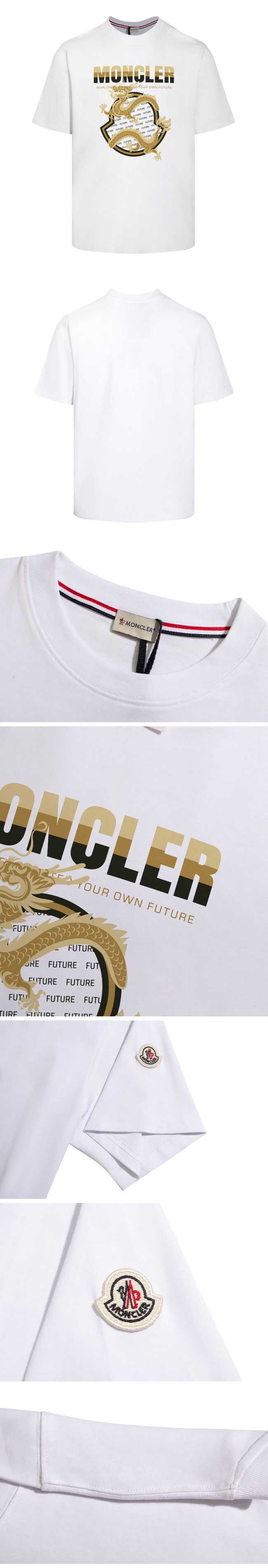 Moncler Dragon Logo Tee モンクレール ドラゴン ロゴ Tシャツ ホワイト