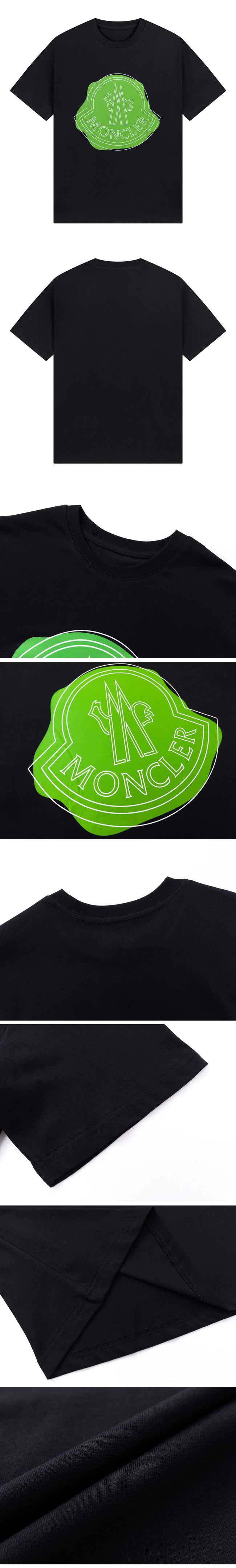 Moncler Green Paint Print Tee モンクレール グリーン ペイント プリント Tシャツ ブラック