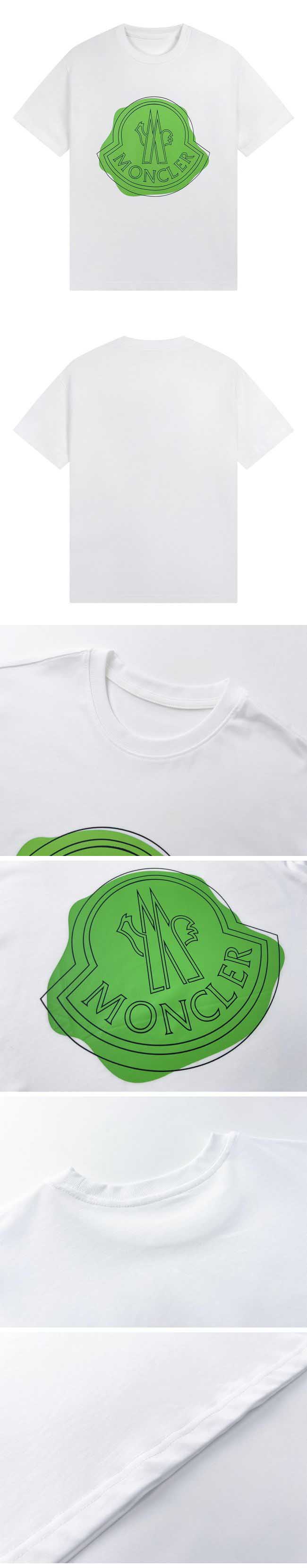 Moncler Green Paint Print Tee モンクレール グリーン ペイント プリント Tシャツ ホワイト