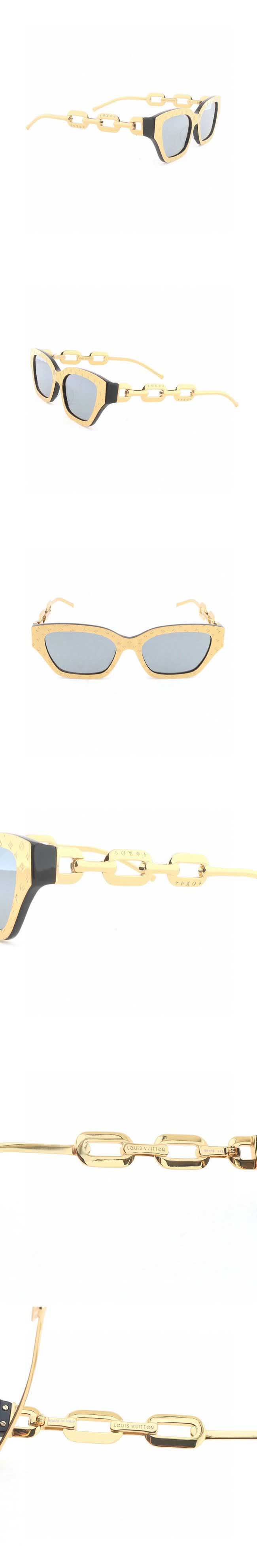Louis Vuitton Gold Chain Temple Sunglasses ルイヴィトン ゴールド チェーン テンプル サングラス