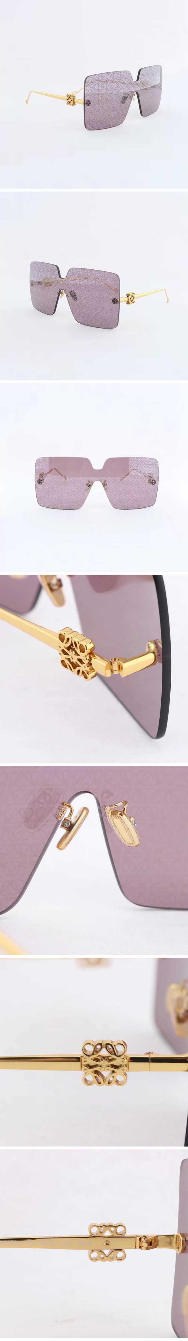 Loewe Gold Anagram Sunglasses ロエベ ゴールド アナグラム サングラス パープル