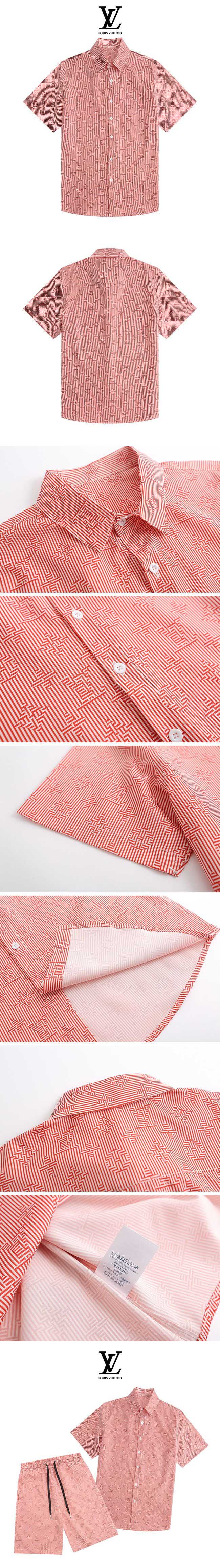 Louis Vuitton Signature Short Sleeve Shirt ルイヴィトン シグネチャー ショート スリーブ シャツ レッド