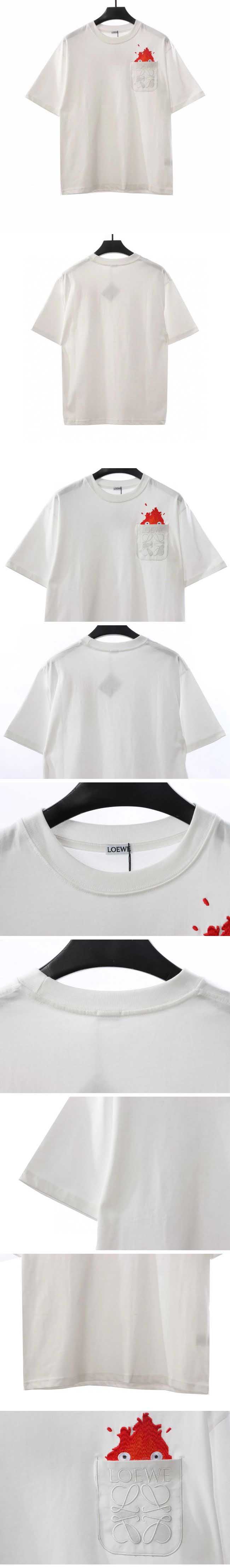 Loewe x Howl Collaboration Calcifer Tee White ロエベ x ハウル カルシファー コラボ Tシャツ ホワイト