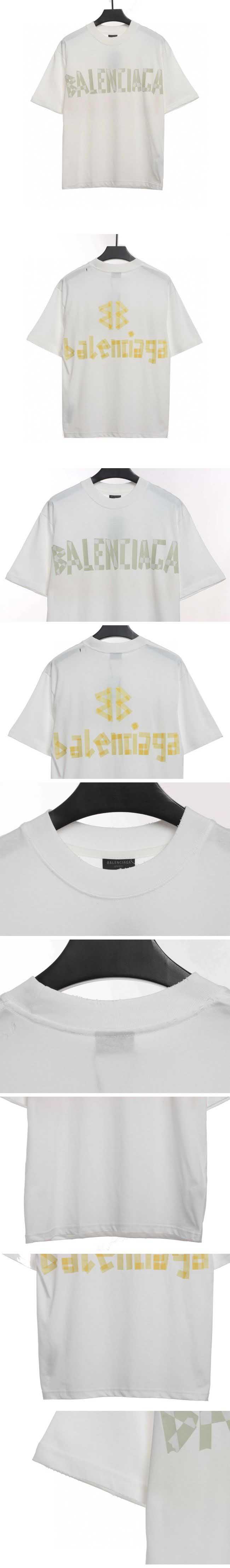 Balenciaga Tape Logo Tee White バレンシアガ テープ ロゴ Tシャツ ホワイト