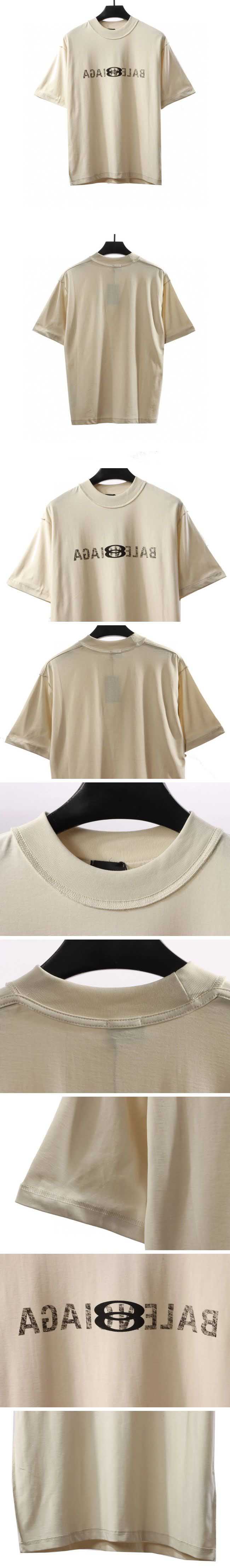 Balenciaga Inversion Logo Tee Beige バレンシアガ インバージョン ロゴ Tシャツ ベージュ