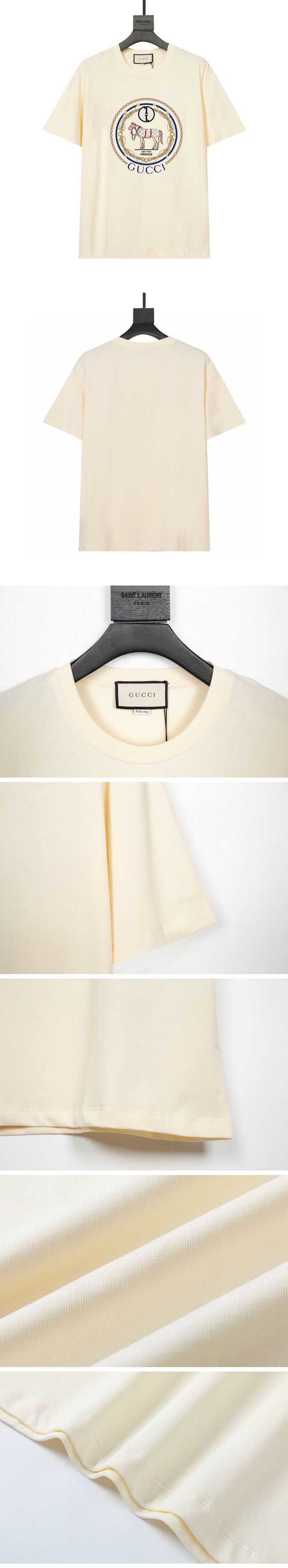 Gucci Horse Print Logo Tee グッチ ホース プリント ロゴ Tシャツ ホワイト