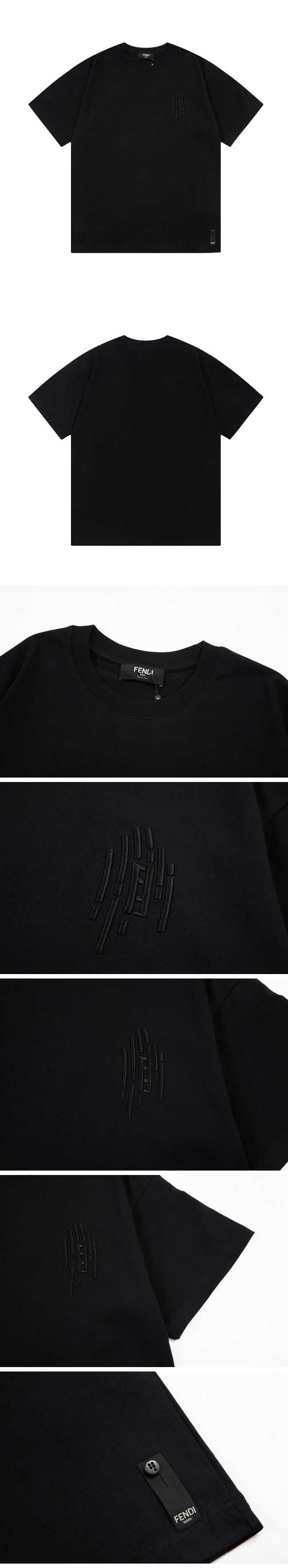 Fendi Chest Design Tee フェンディ チェスト デザイン Tシャツ ブラック