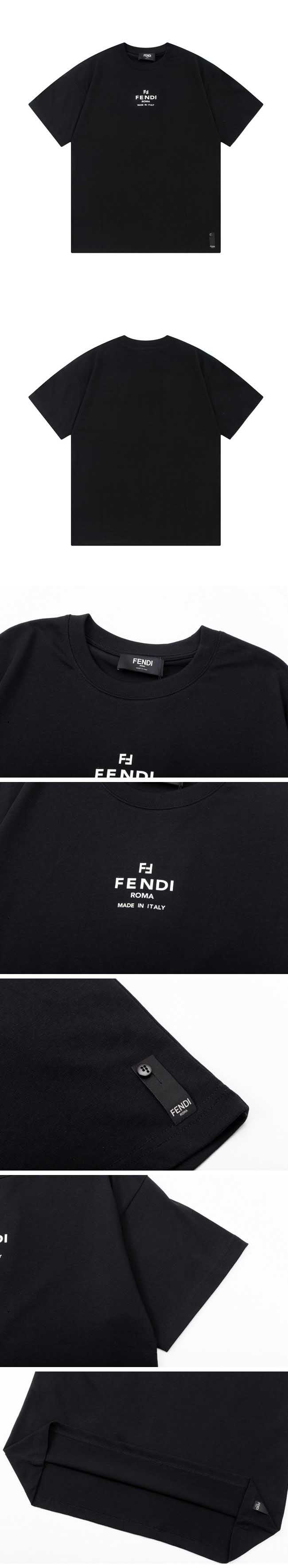 Fendi Simple Chest Design Tee フェンディ シンプル チェスト デザイン Tシャツ ブラック