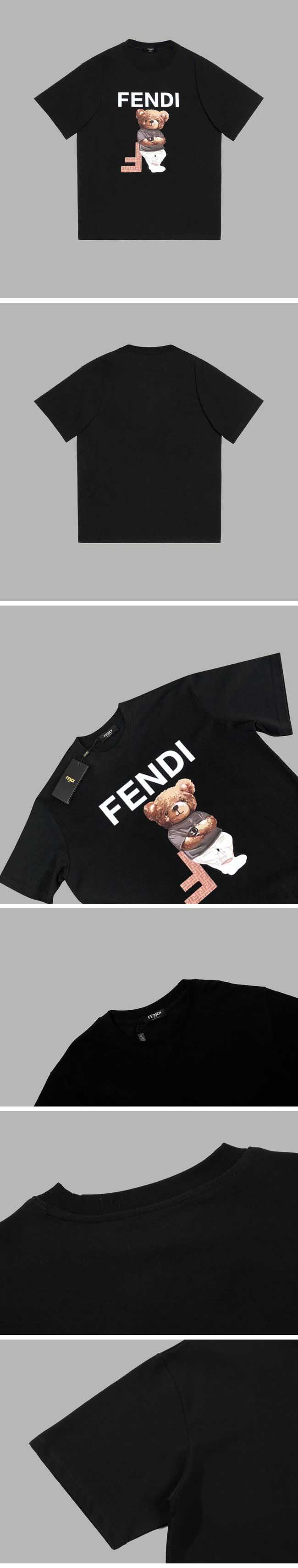 Fendi Bear Design Tee フェンディ ベア デザイン Tシャツ ブラック