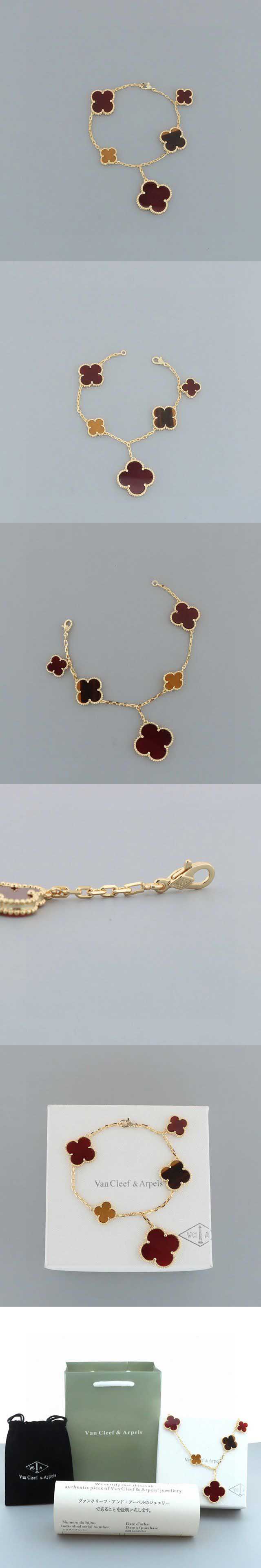 Van Cleef & Arpls Vintage Alhambra Four Leaf Clover Design Bracelet ヴァンクリーフ & アーペル ヴィンテージ アルハンブラ フォーリーフクローバー デザイン ブレスレット