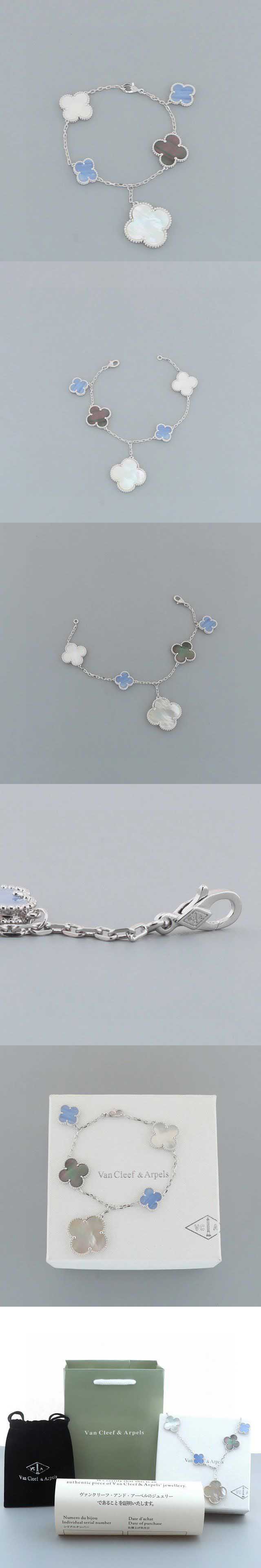 Van Cleef & Arpls Vintage Alhambra Four Leaf Clover Design Bracelet ヴァンクリーフ & アーペル ヴィンテージ アルハンブラ フォーリーフクローバー デザイン ブレスレット