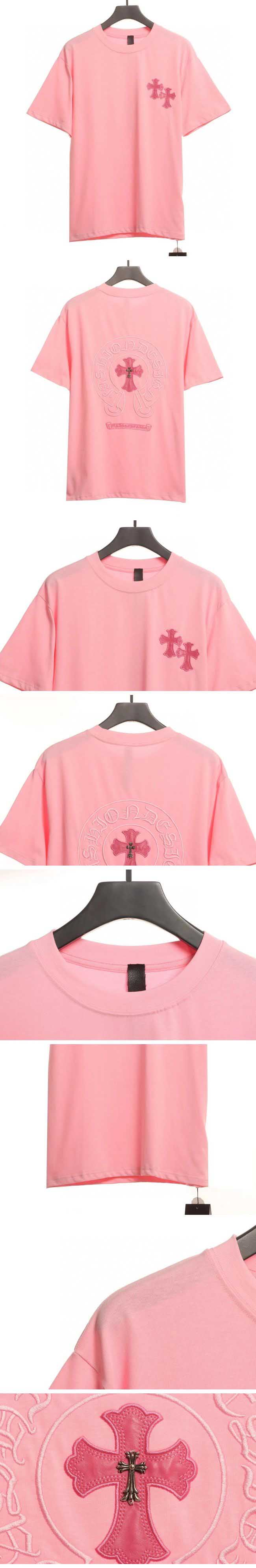 Chrome Hearts Silver925 Cross HorceShoe Tee クロムハーツ クロス ホースシュー Tシャツ ピンク