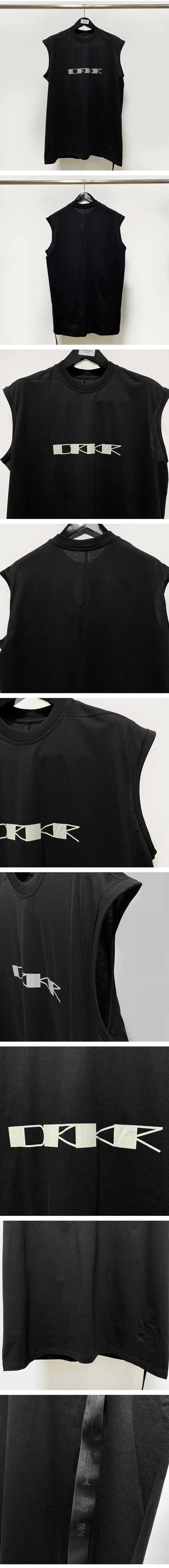 Rick Owens DRKSHDW Logo N/S Tarp Tee リックオエンス ダークシャドウ ロゴ ノースリーブ トップ タープ Tシャツ