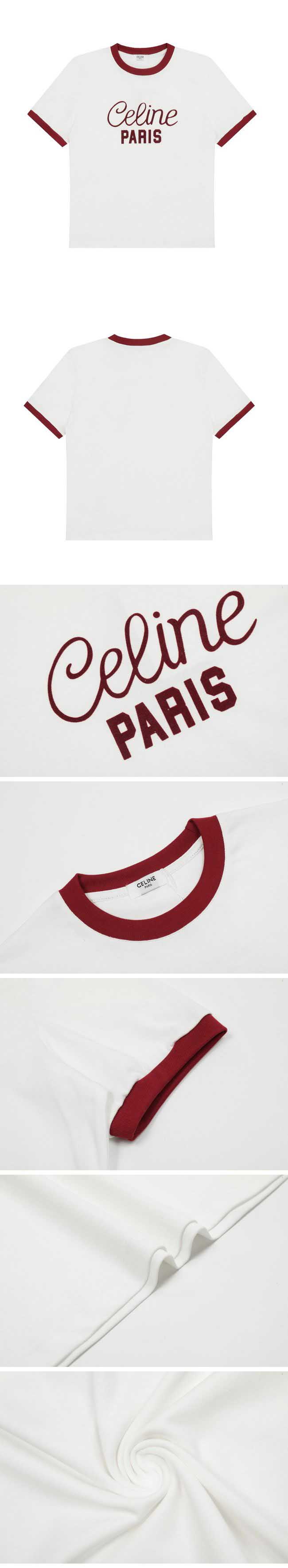 Celine Paris women’s Design Tee セリーヌ パリス デザイン Tシャツ ホワイト レディース