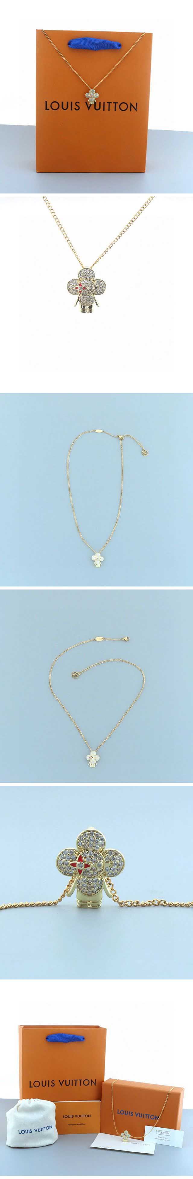 Louis Vuitton Mascot Gold Stone Necklace ルイヴィトン マスコット ゴールド ストーン ネックレス