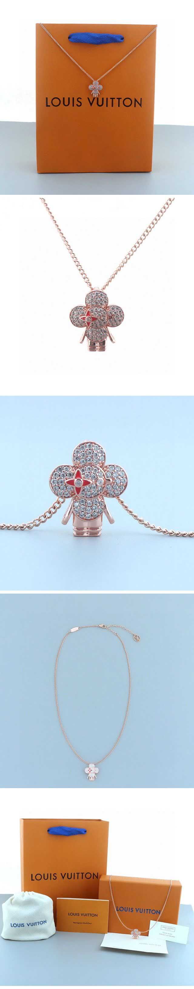 Louis Vuitton Mascot Rose Gold Stone Necklace ルイヴィトン マスコット ローズ ゴールド ストーン ネックレス