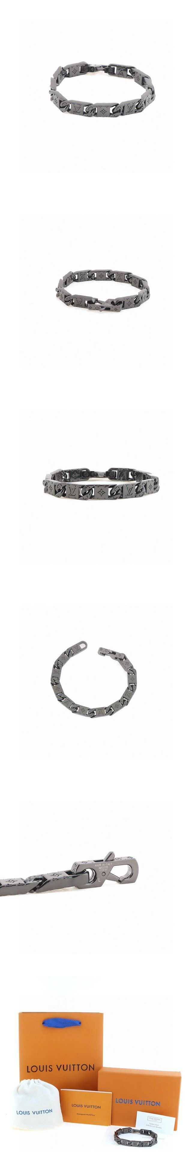 Louis Vuitton LV Black Chain Bracelet ルイヴィトン LV ブラック チェーン ブレスレット