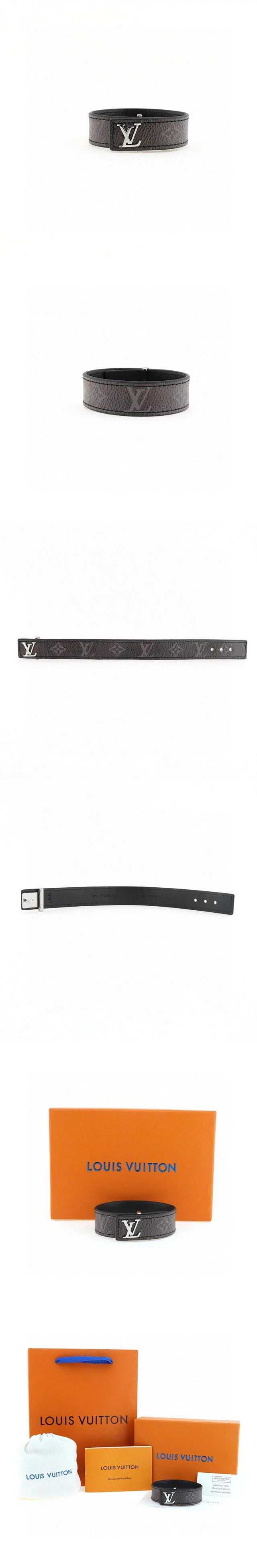 Louis Vuitton LV Monogram Black Bracelet ルイヴィトン LV モノグラム ブラック ブレスレット