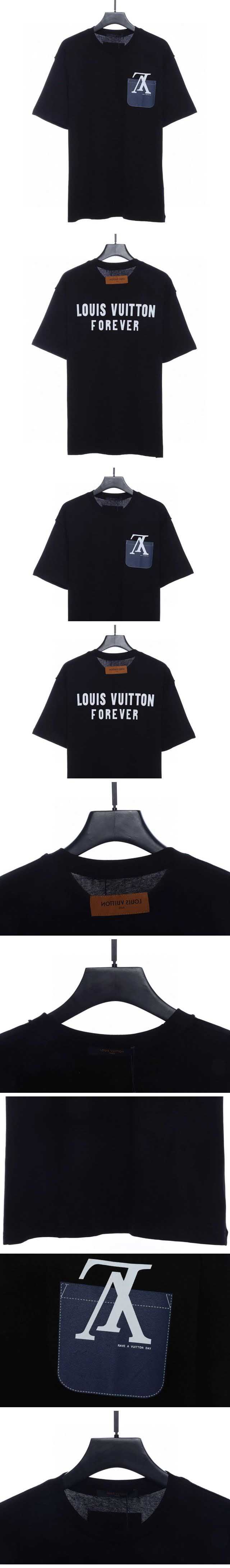 Louis Vuitton LV Upside Down Print Tee ルイヴィトン LV アップサイド ダウン プリント Tシャツ ブラック