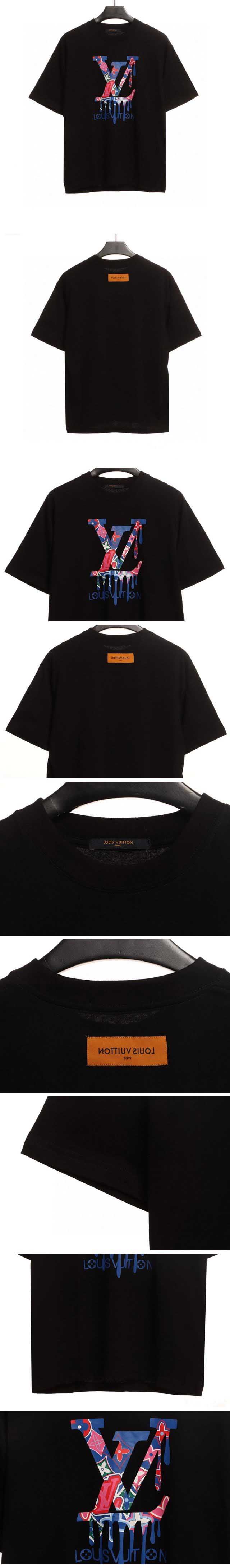 Louis Vuitton LV Monogram Paint Print Tee ルイヴィトン LV モノグラム ペイント プリント Tシャツ ブラック