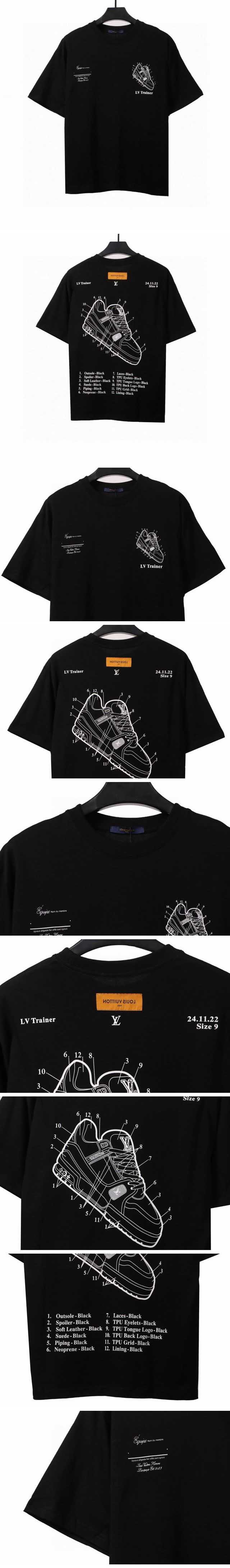 Louis Vuitton LV Trainer Print Tee ルイヴィトン LVトレイナー プリント Tシャツ ブラック