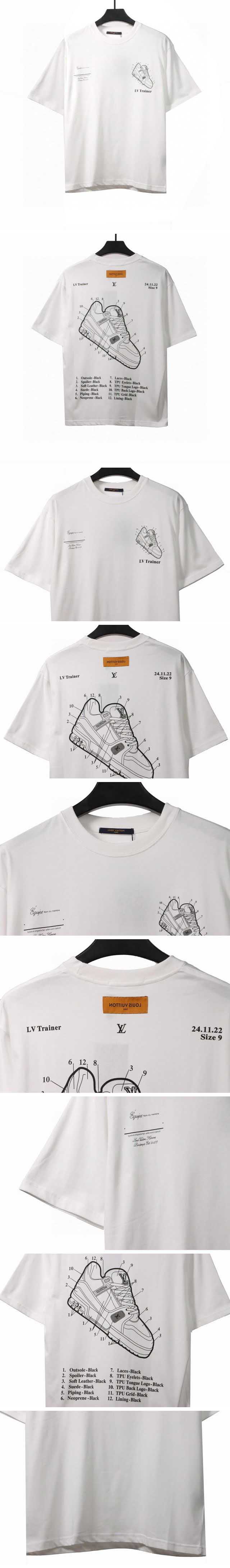 Louis Vuitton LV Trainer Print Tee ルイヴィトン LVトレイナー プリント Tシャツ ホワイト