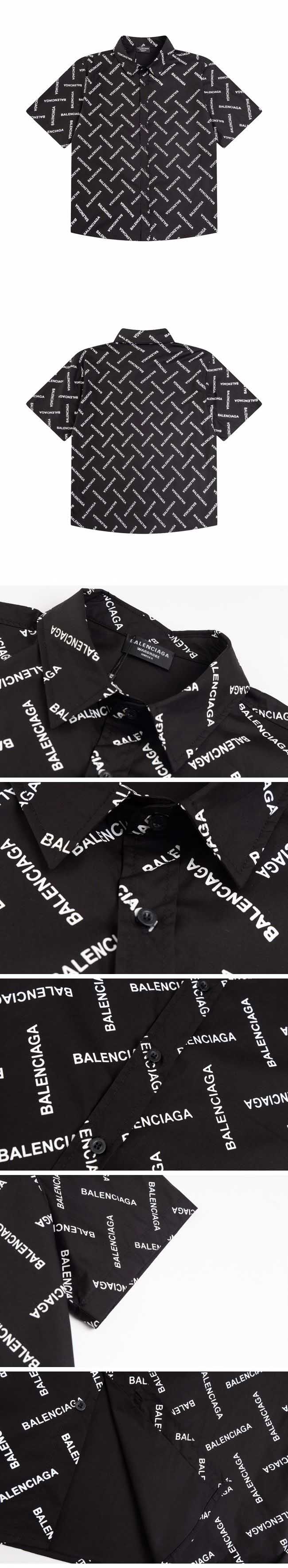 Balenciaga Logo Print Shirt バレンシアガ ロゴ プリント シャツ ブラック